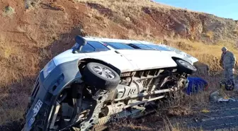 Erzurum'da öğretmenleri taşıyan servis minibüsü devrildi: 7 yaralı