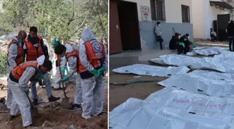 Gazze'de defnedilen cenazeler kimlik tespiti için mezarlardan çıkarılıyor