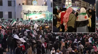 Meydanlara akın ettiler! Suriye'de 1. yıl coşkusu