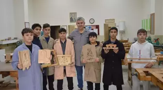 Samsun'un Havza ilçesinde açılan zanaat atölyeleri öğrencilere üretime yönlendiriyor