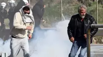 Yunanistan'ın Girit Adası'nda çiftçiler havalimanını basıp polisle çatıştı