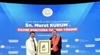 Bakan Kurum'a, mezun olduğu Konya'daki üniversitede fahri doktora unvanı verildi