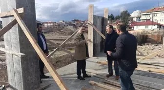 Havza Kaymakamı Ayvat, Kur'an kursu ve Müftülük binası inşaatlarını inceledi