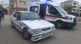 Samsun'da otomobille motosiklet çarpıştı, 2 kişi yaralandı