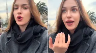 Ukraynalı genç kız, video çekerek Ayasofya'daki uygulamaya tepki gösterdi