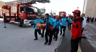 Bodrum Devlet Hastanesi'nde AFAD koordinasyonunda tatbikat yapıldı