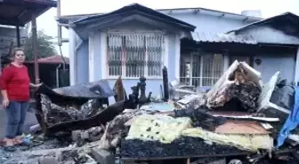 Deprem sonrası inşa ettikleri evlerinde alevler içinde kalan aile korku dolu anlar yaşadı