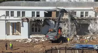 Görüntüler Beyaz Saray'dan! 123 yıllık bina moloz yığınına döndü