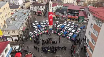 Bayburt'ta emniyet ve jandarma teşkilatı filolarına 34 yeni araç ekledi