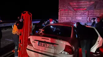 Çorum'da tırla çarpışan otomobilin sürücüsü öldü