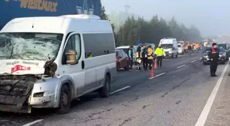 Edirne'de 10 araçlı zincirleme kaza: 5 yaralı