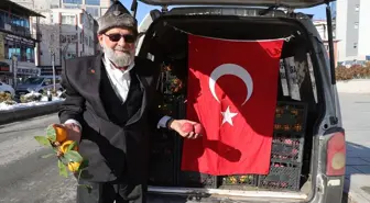 'Elmacı Dede' Hakkari'deki askerlere elma ve mandalina getirdi