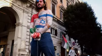 İtalya'da 'Filistinlilere yönelik soykırım dursun' yürüyüşü yapıldı