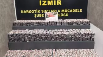 İzmir'de 55 bin 552 uyuşturucu hap ele geçirildi