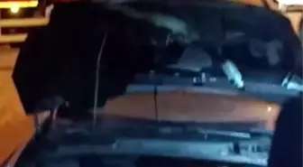 Konya'da park halindeki otomobilde yangın