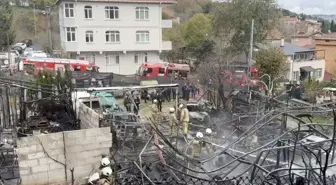 Sarıyer'de oto tamirhanesinde çıkan yangın söndürüldü