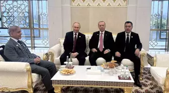 Cumhurbaşkanı Erdoğan, Putin, Şerif ve Berdimuhammedov ile görüştü