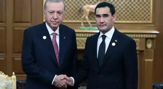 Cumhurbaşkanı Erdoğan, Türkmenistan Cumhurbaşkanı Berdimuhamedov ile bir araya geldi