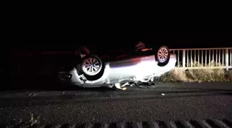 Gümüşhane'de otomobil takla attı: 5 yaralı