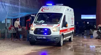 3 metre derinliğindeki boş akvaryuma düşen işçi yaralandı