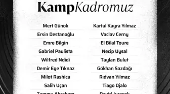 Beşiktaş'ın, Trabzonspor maçı kamp kadrosu belli oldu