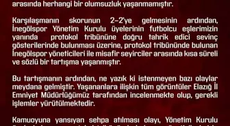 Elazığspor'dan olaylara ilişkin açıklama