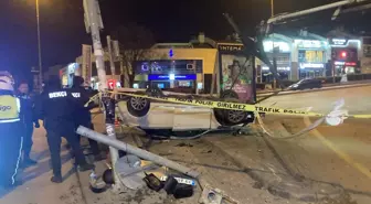 Ankara'da otomobil motosiklete çarptı: 4 yaralı