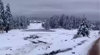 Bolu'nun Gerede ilçesinde kar kalınlığı 10 santimetreye ulaştı