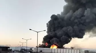 Denizli'de filtre sistemi üretilen fabrikada yangın