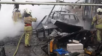 Sarıyer'de iş yerinde yangın