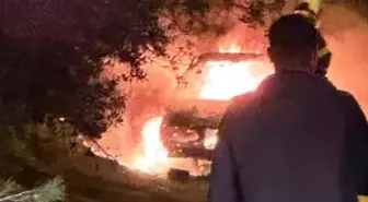 Otomobil patladı, feci şekilde can verdi