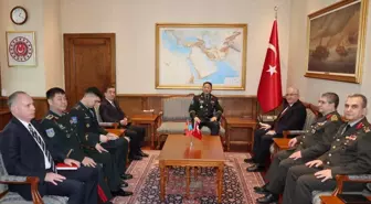 Milli Savunma Bakanı Yaşar Güler, Moğolistan Genelkurmay Başkanı Korgeneral Ganbyamba Sunrev'i Kabul Etti