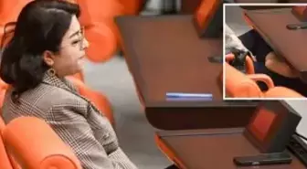 DEM Partili Öznur Bartın TBMM'de ayakkabılarını çıkardı