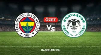 Fenerbahçe Konyaspor maç özeti ve golleri! (4-0) Fenerbahçe Konyaspor kaç kaç bitti, golleri kim attı?