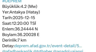 Hatay Valiliği'nden deprem açıklaması