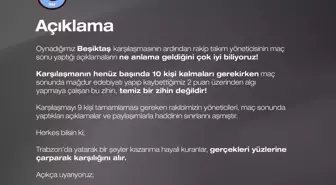 Trabzonspor Kulübü'nden Beşiktaş'a Sert Tepki