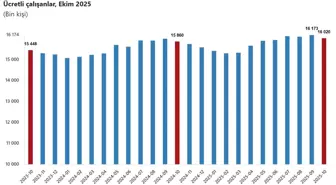 TÜİK: Ücretli çalışan sayısı yıllık yüzde 1 arttı