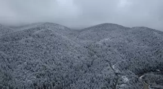 Karabük'ün Yüksek Kesimleri Karla Kaplandı