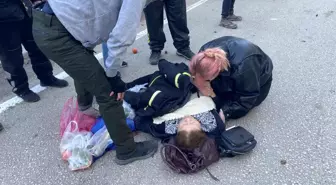 Motosikletin çarptığı kadın yaralandı