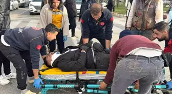 Yayaya çarpmamak için motosikleti devirdi: 1 yaralı