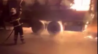 Amasya'da plastik halı yüklü kamyonda korkutan yangın