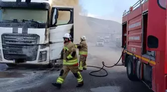 Belen'de tır yangını