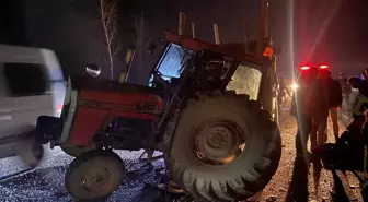 Kastamonu'da traktör ile cipin çarpıştığı kazada 3 kişi yaralandı