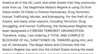 Trump, Venezuela rejiminin 'Yabancı Terör Örgütü' olarak tanımlandığını açıkladı