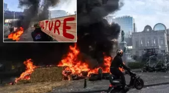 Avrupa sokakları yangın yeri! Binlerce çiftçi liderler zirvesini protesto etti