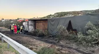 Hatay'da devrilen tırda çıkan yangında 2 kişi hayatını kaybetti