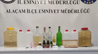 Samsun'da kaçak içki operasyonunda 1 şüpheli yakalandı