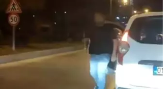 Trafikte tartıştığı sürücüye yumruk attı, o anlar kamerada