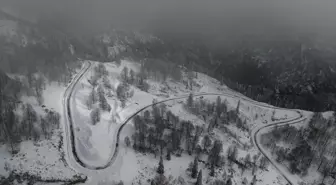 Türkiye'nin biyosfer rezervi alanı Camili Havzası beyaz örtü ile kaplandı