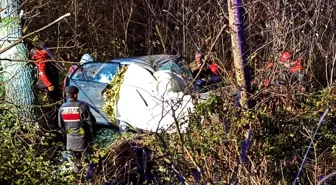 Giresun'da dere yatağına devrilen otomobildeki bekçi öldü